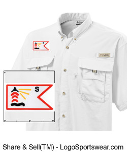 Columbia BAhama Fishing shirt   logo on Front and Back Design Zoom